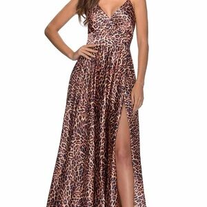 Leopard Print Gown prom pageant size 2 - NWT